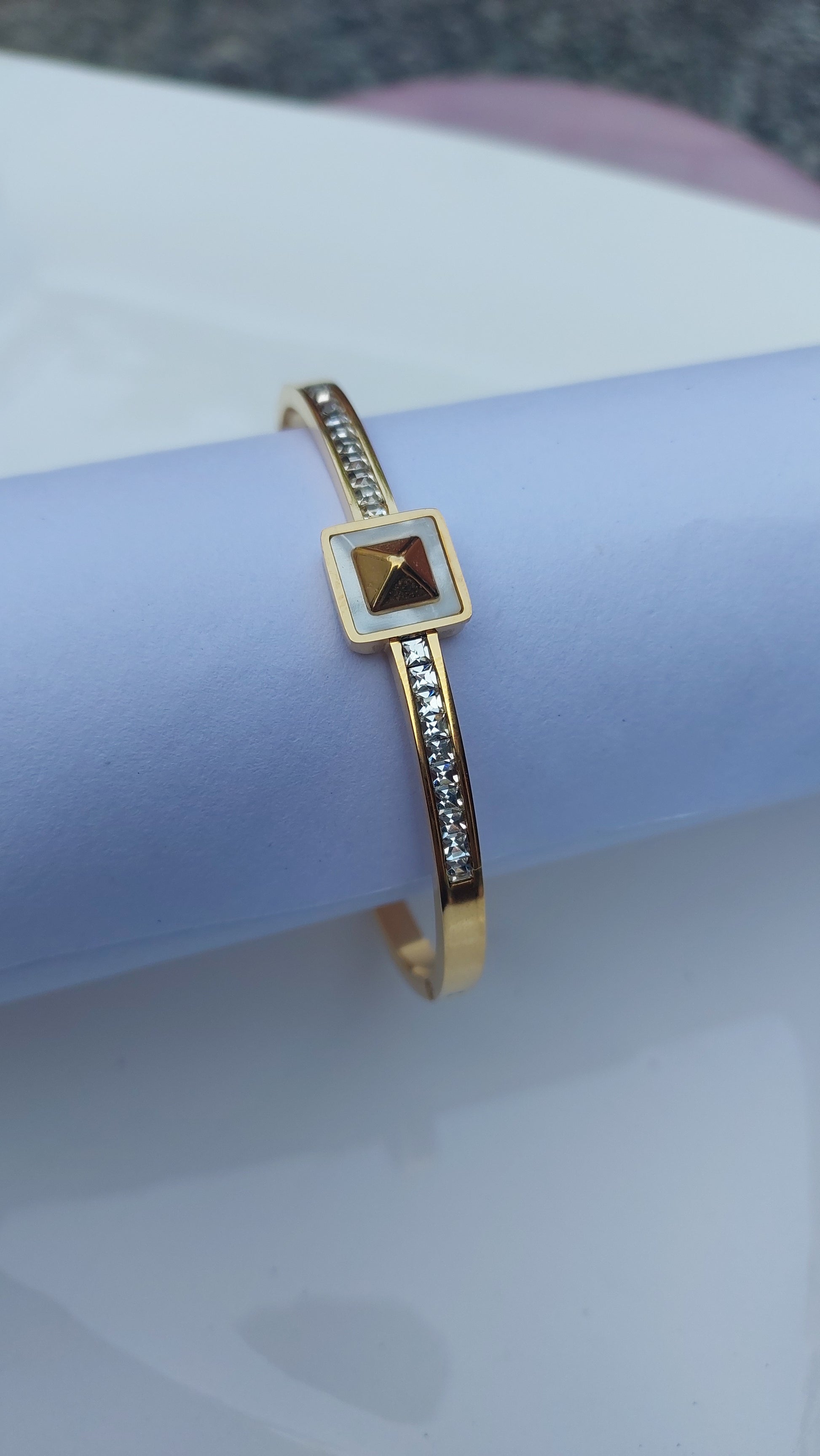 square shaped gold bracelet,gold tone bracelets,gold plated bracelet for women,gold plated diamond bracelet,Gold Plated Pearl Stone Bracelet