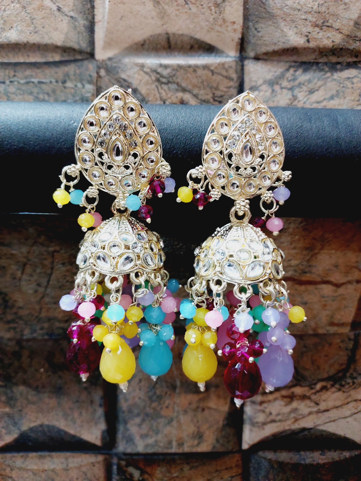 Ornafy Vibrant Multicolor Jhumka Earrings: Celebrate Every Occasion