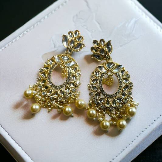 gold and pearl earrings,gold pearl drop earrings,gold hoop earrings with pearl drop,Gold Earring with pearls and studs