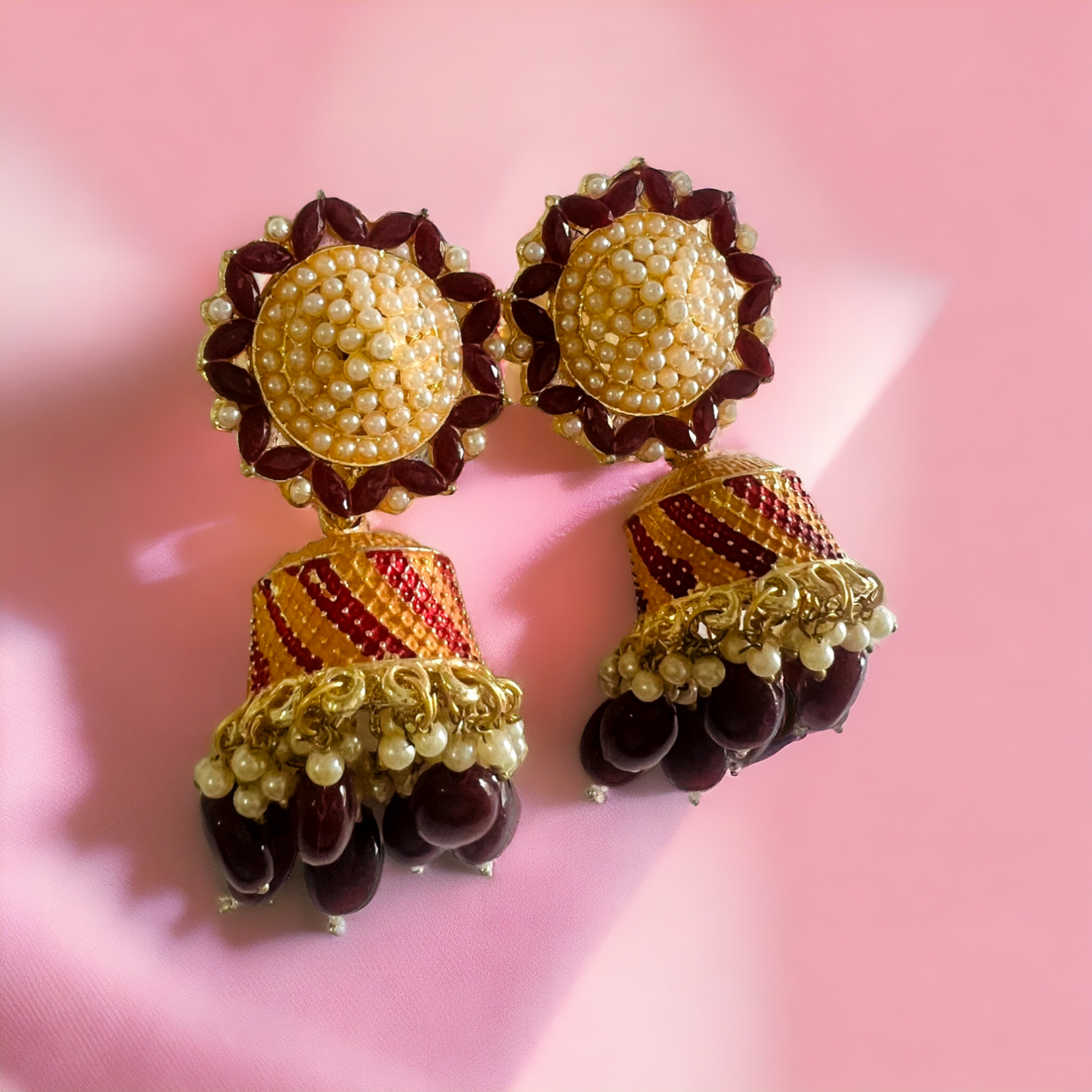 Ornafy Multicolor Hanging Jhumka