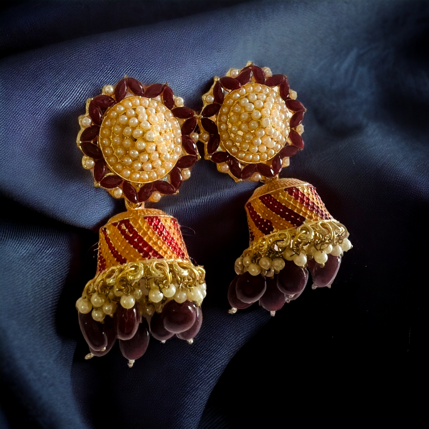 Ornafy Multicolor Hanging Jhumka