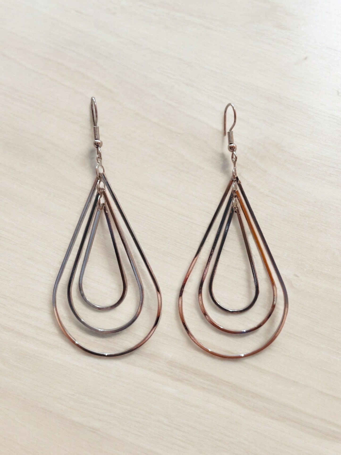 Ornafy Silver Water Drop Earrings