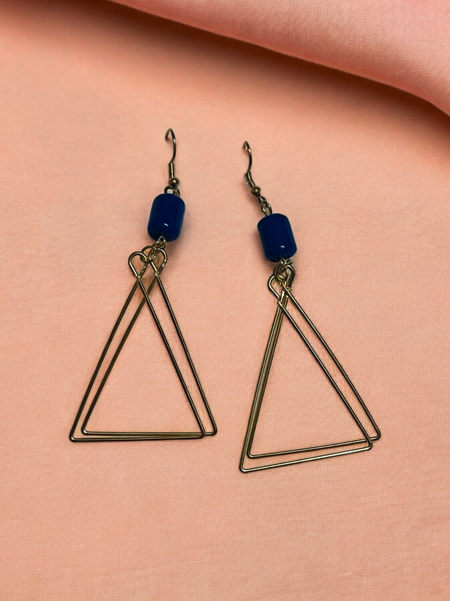 Ornafy Introduces Elevate Your Western Wear with Hanging Golden Triangle Wire Earrings